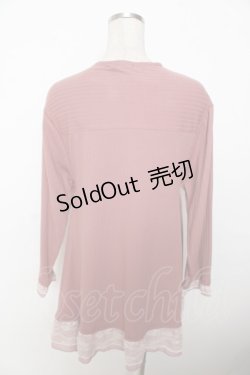 画像2: axes femme / 裾レーストッパーカーデ M ピンク Y-25-10-03-071-AX-TO-SZ-ZI