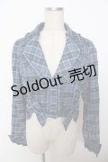 axes femme kawaii / タータンチェックジャケット M 青 Y-25-10-03-073-AX-JA-SZ-ZI