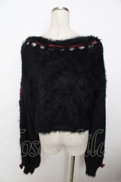 画像2: axes femme kawaii / ルーズシャギーニットプルオーバー  黒 Y-25-10-03-078-AX-TO-SZ-ZY