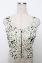 axes femme / フルールPTジップ付ビスチェ  生成り Y-25-10-03-080-AX-TO-SZ-ZI