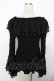 画像2: ATELIER PIERROT / Shirring princess sleeve blouse  黒 Y-25-10-03-082-EL-BL-SZ-ZY (2)