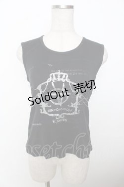 画像1: h.ANARCHY / プリントタンクトップ  黒 Y-25-10-03-084-HN-TO-SZ-ZS