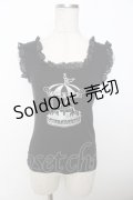 Ａ＋ＬＩＤＥＬ / プリントタンクトップ  黒 Y-25-10-03-085-PU-TO-SZ-ZY