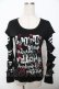 画像1: PEACE NOW / 袖ダメージプリントカットソー  黒 Y-25-10-03-087-PU-TO-SZ-ZY (1)