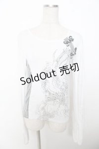 EAST / 龍プリントカットソー  白 Y-25-10-03-088-HN-TO-SZ-ZY