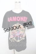 HYSTERIC GLAMOUR / RAMONNES Tシャツ  黒 Y-25-10-03-090-PU-TO-SZ-ZT217