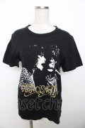 HYSTERIC GLAMOUR / ヴィンテージロックT  黒 Y-25-10-03-091-PU-TO-SZ-ZY