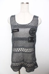 HYSTERIC GLAMOUR / メッシュタンクトップ  グレー Y-25-10-03-093-PU-TO-SZ-ZY