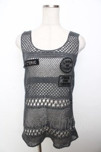 HYSTERIC GLAMOUR / メッシュタンクトップ  グレー Y-25-10-03-093-PU-TO-SZ-ZY
