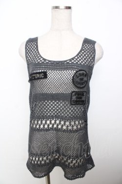 画像1: HYSTERIC GLAMOUR / メッシュタンクトップ  グレー Y-25-10-03-093-PU-TO-SZ-ZY