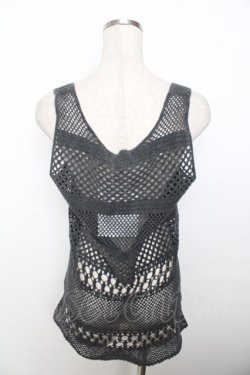 画像2: HYSTERIC GLAMOUR / メッシュタンクトップ  グレー Y-25-10-03-093-PU-TO-SZ-ZY