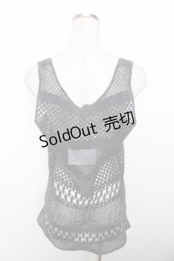 画像2: HYSTERIC GLAMOUR / メッシュタンクトップ  グレー Y-25-10-03-093-PU-TO-SZ-ZY