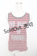 PEACE NOW / ボーダータンクトップ  赤 Y-25-10-03-097-PU-TO-SZ-ZY