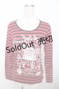 PEACE NOW / ボーダーカットソー  赤 Y-25-10-03-098-PU-BL-SZ-ZY