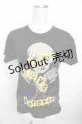 【SALE】SUPER LOVERS / ドクロプリントT  黒 Y-25-10-03-099-PU-TO-SZ-ZT166