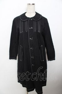 tricot COMME des GARCONS / 丸襟シャツワンピース  黒 Y-25-10-03-101-0-SK-SZ-ZY