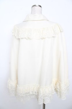 画像2: axes femme / リボン付レースフリルコート F 生成り Y-25-10-03-106-AX-JA-SZ-ZY