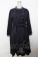 画像1: axes femme / 裾刺繍ナポレオン風ワンピース F 紺 Y-25-10-03-107-AX-OP-SZ-ZY (1)