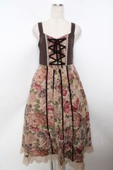 axes femme / ゴブラン織ジャンスカ M 茶 Y-25-10-03-111-AX-OP-SZ-ZI