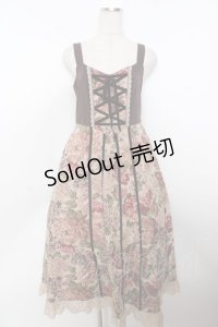 axes femme / ゴブラン織ジャンスカ M 茶 Y-25-10-03-111-AX-OP-SZ-ZI