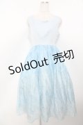 axes femme / アナと雪の女王ジャンパーースカート  サックス Y-25-10-03-113-AX-OP-SZ-ZY