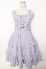axes femme kawaii / プチリボンジャンパースカート M ラベンダー Y-25-10-03-125-AX-OP-SZ-ZI