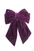 axes femme POETIQUE / ベロアリボンバレッタ  パープル Y-25-10-03-014-AX-AC-SZ-ZY
