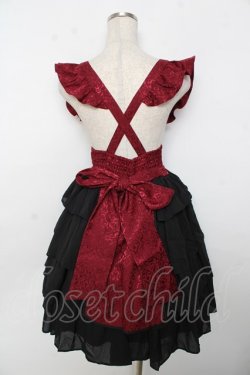 画像2: axes femme kawaii / 牡丹刺繍チャイナスカート  ワイン Y-25-10-03-130-AX-SK-SZ-ZY