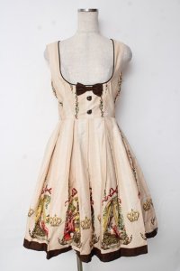 Innocent World / 童話柄コルセットジャンパースカート M ベージュ Y-25-10-03-137-IW-OP-AS-ZY