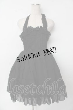 画像1: Angelic Pretty / ふんわりフリルホルタージャンパースカート  黒 Y-25-10-03-143-AP-OP-AS-ZI