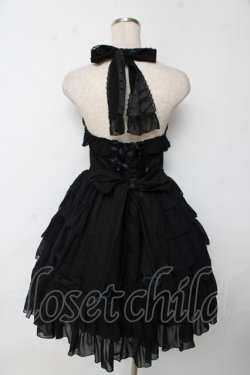 画像2: Angelic Pretty / ふんわりフリルホルタージャンパースカート  黒 Y-25-10-03-143-AP-OP-AS-ZY