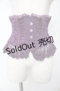 ATELIER PIERROT / フリルレースショートコルセット  パープル Y-25-10-03-147-EL-ZA-SZ-ZY