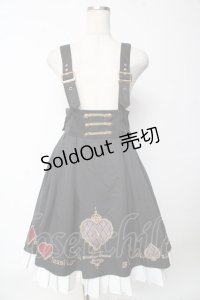 Amavel / トランプのデコレーションケーキスカート  黒 Y-25-10-03-154-CA-SK-SZ-ZY