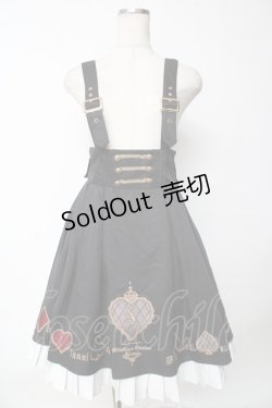 画像1: Amavel / トランプのデコレーションケーキスカート  黒 Y-25-10-03-154-CA-SK-SZ-ZY