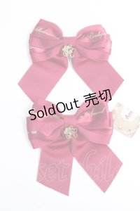 Amavel / モノグラムリボンクリップ  ワイン Y-25-10-03-018-CA-ZA-SZ-ZY