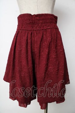 画像2: axes femme POETIQUE / ふくれジャカードキュロット  ワイン Y-25-10-03-166-AX-PA-SZ-ZY