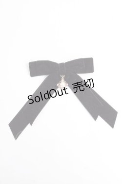 画像1: 【SALE】axes femme POETIQUE / ベルベットリボンクリップ  黒 Y-25-10-03-019-AX-AC-SZ-ZT422-F006