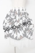 ATELIER PIERROT / Diamond Circus Skirt  白×黒 Y-25-10-03-175-EL-SK-SZ-ZY