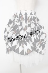 ATELIER PIERROT / Diamond Circus Skirt  白×黒 Y-25-10-03-175-EL-SK-SZ-ZY