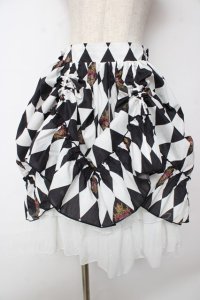 ATELIER PIERROT / Diamond Circus Skirt  白×黒 Y-25-10-03-175-EL-SK-SZ-ZY