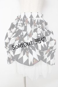 ATELIER PIERROT / Diamond Circus Skirt  白×黒 Y-25-10-03-175-EL-SK-SZ-ZY