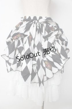 画像2: ATELIER PIERROT / Diamond Circus Skirt  白×黒 Y-25-10-03-175-EL-SK-SZ-ZY
