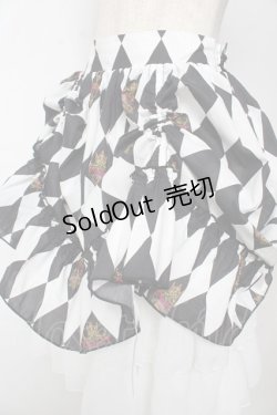 画像3: ATELIER PIERROT / Diamond Circus Skirt  白×黒 Y-25-10-03-175-EL-SK-SZ-ZY