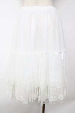 画像2: axes femme kawaii / チュール重ねスカート  白 Y-25-10-03-177-AX-SK-SZ-ZY