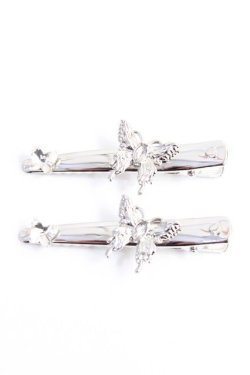画像1: axes femme / 蝶ヘアクリップ  シルバー Y-25-10-03-023-AX-ZA-SZ-ZY