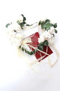 画像1: PINK HOUSE / White Cloverリースコサージュ  ホワイト Y-25-10-05-006-LO-ZA-SZ-ZY