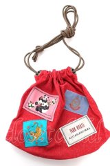 PINK HOUSE / KEITA MARUYAMA 巾着バッグ  赤 Y-25-10-05-074-LO-BG-SZ-ZY