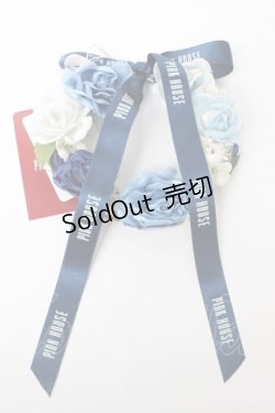 画像1: PINK HOUSE / ローズリースコサージュ  ブルー Y-25-10-05-008-LO-ZA-SZ-ZY