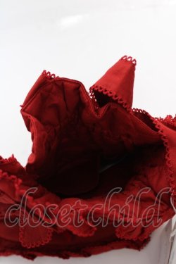 画像3: PINK HOUSE / Berry Rose刺繍アップリケ付きフリルポシェット  赤 Y-25-10-05-078-LO-BG-SZ-ZY