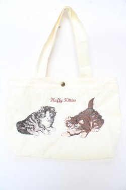 画像1: PINK HOUSE / キティーズ・ブラザーズ刺繍スエードバッグ F アイボリー Y-25-10-05-082-LO-BG-SZ-ZY